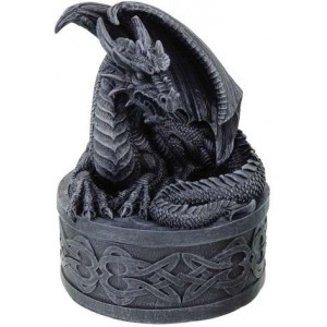 Celtic Dragon Round Treasure Box