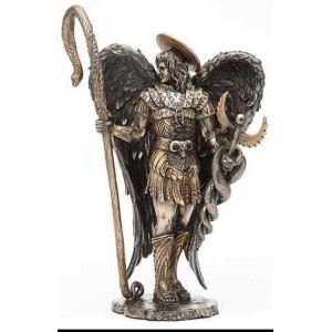 Archangel Raphael Healing Bronze Resin Statue