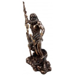 Zeus Greek King of Gods with Thunderbolt Bronze Statue