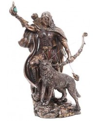 Skadi Norse Goddess of Winter Bronze Resin Statue