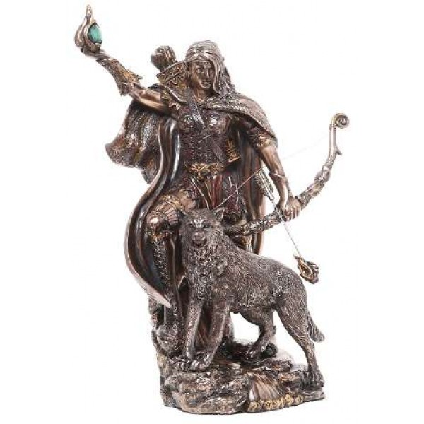 Skadi Norse Goddess of Winter Bronze Resin Statue