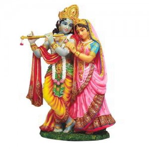 Krishna and Radha Hindu God Statue