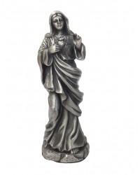 Immaculate Heart of Mary Pewter Catholic Statue