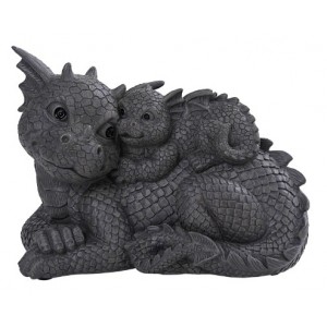 Dragon Family Garden Statue