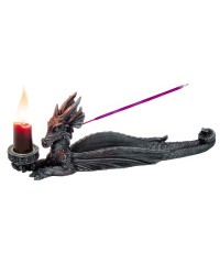 Lounging Dragon Incense Burner Candle Holder