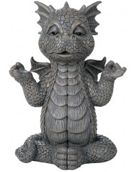 Meditating Dragon Garden Statue