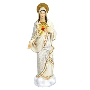 Immaculate Heart of Mary White Catholic Statue