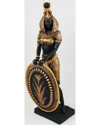 Isis Egyptian Goddess with Shield Statue -11 Inches