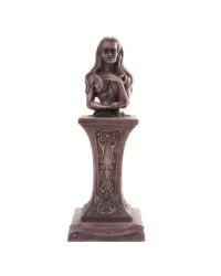 Cresent Crowned Goddess Pedestal Wiccan Statue