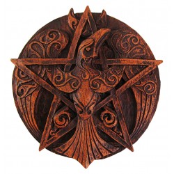 Crescent Raven Pentacle Plaque