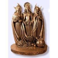 Triple Goddess Bronze Statue