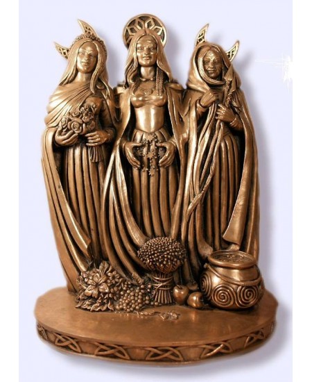 Triple Goddess Bronze Statue