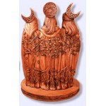 Triple Goddess Wood Resin Statue
