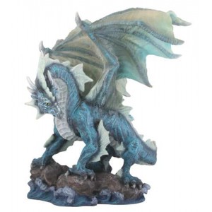 Water Dragon Blue Statue