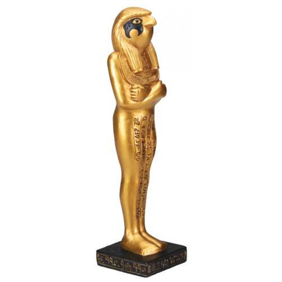 Horus Egyptian God 725 Gold Statue Hawk Falcon God 