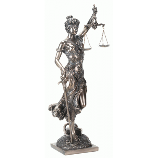 Lady Justice with Scales Bronze Statue