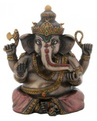 Sitting Ganesha Bronze Resin Statue