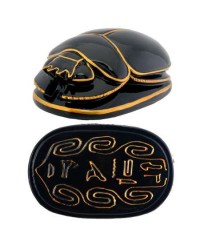 Black and Gold Egyptian Scarab