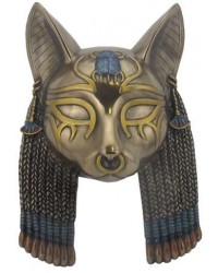 Bastet Egyptian Cat Goddess Mask Wall Plaque