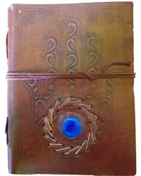 Hamsa Evil Eye Blank Book With Cord - 7 Inches