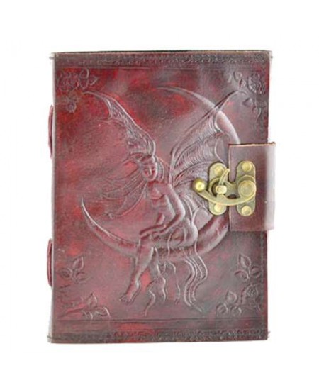 Fairy Moon 8 Inch Leather Journal with Latch