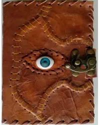 All Knowing Eye Stitched Leather Journal with Latch