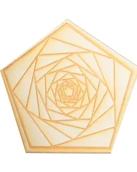 Fractal Spiral Wood Crystal Grid in 3 Sizes