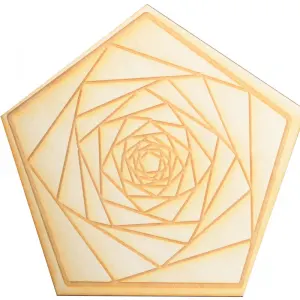 Fractal Spiral Wood Crystal Grid in 3 Sizes