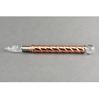 Copper Vortex Single Terminated Quartz Wand