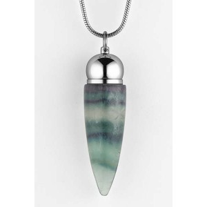 Fluorite Chamber Pendulum with Chain