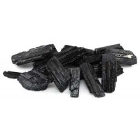 Black Tourmaline Raw Untumbled Stones - 1 Pound Pack