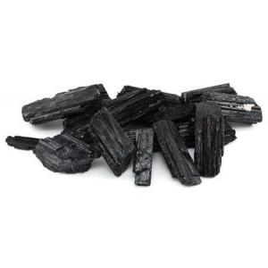 Black Tourmaline Raw Untumbled Stones - 1 Pound Pack