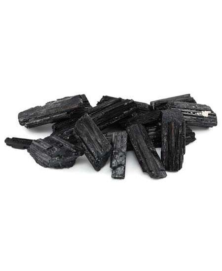 Black Tourmaline Raw Untumbled Stones - 1 Pound Pack