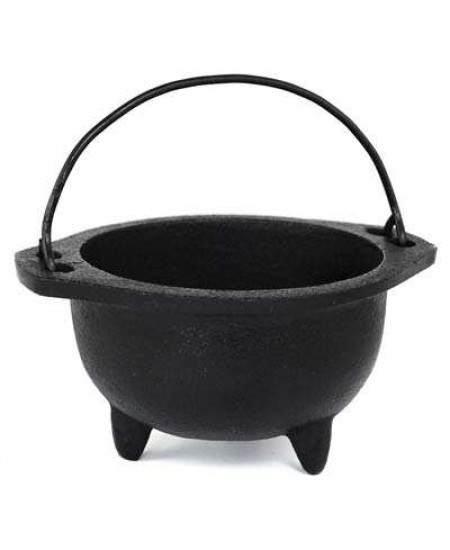 Cast Iron 6 Inch Wide Mouth Mini Cauldron