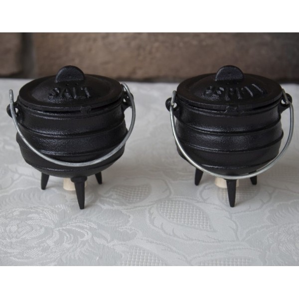 Mini Potjie Cast Iron Salt and Pepper Shakers