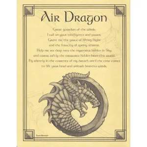 Air Dragon Parchment Poster