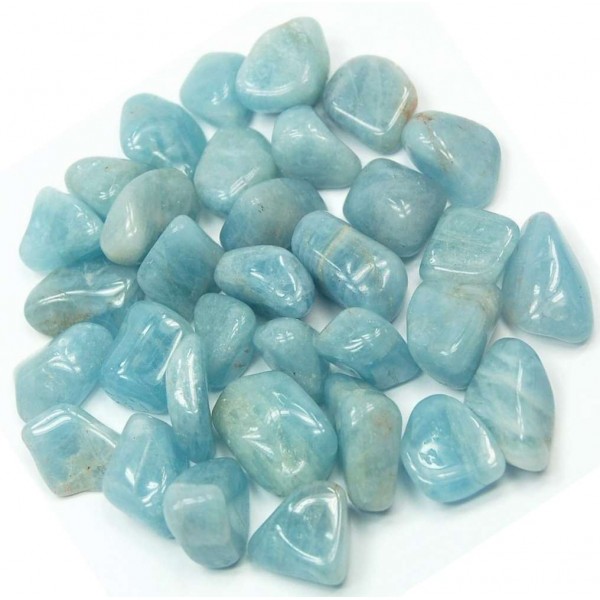 Aquamarine Tumbled Stones - 1 Pound Pack