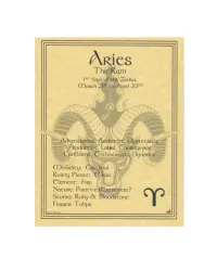 Aries Zodiac Parchment Poster