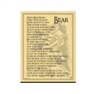 Bear Animal Spirit Parchment Poster