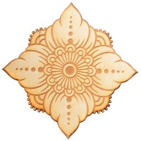 Carved Flower Crystal Grid in 3 Sizes