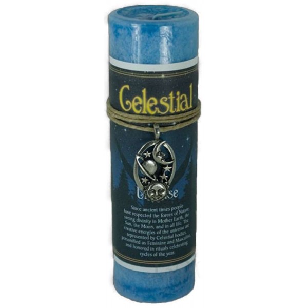 Celestial Universe Spell Candle with Amulet Pendant