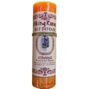 Eiwaz Self Defense Viking Rune Amulet Candle