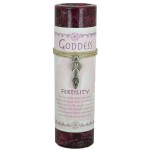 Goddess Fertility Spell Candle with Amulet Pendant