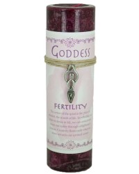 Goddess Fertility Spell Candle with Amulet Pendant