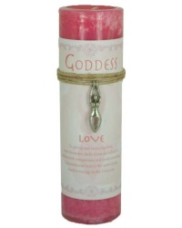 Goddess Love Spell Candle with Amulet Pendant