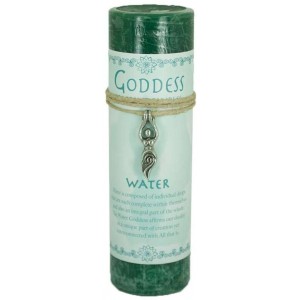 Goddess Water Spell Candle with Amulet Pendant