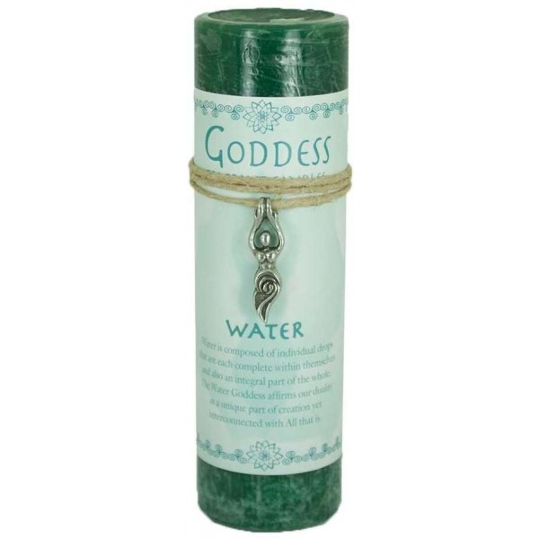 Goddess Water Spell Candle with Amulet Pendant