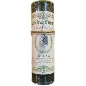 Kenaz Viking Rune Amulet Candle for Creativity