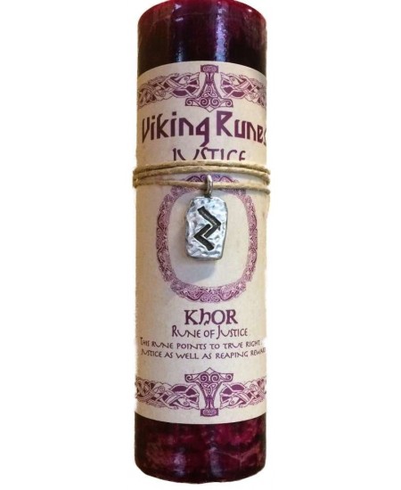 Khor Justice Viking Rune Amulet Candle