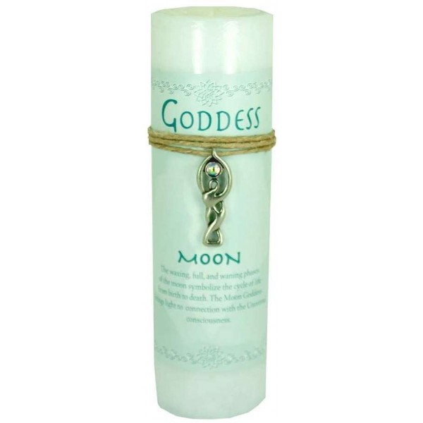 Goddess Moon Spell Candle with Amulet Pendant